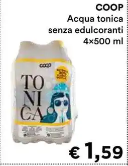 Coop COOP Acqua tonica senza edulcoranti 4×500 ml offerta