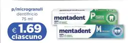 Acqua & Sapone Mentadent Dentifricio offerta