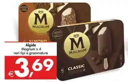 Deco Supermercati Algida Magnum x 4 vari tipi e grammature offerta