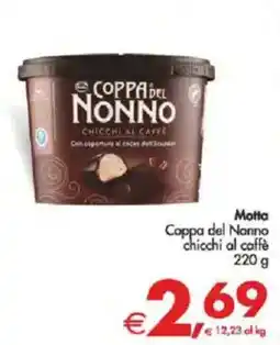 Deco Supermercati Motta Coppa del Nanno chicchi al caffè offerta
