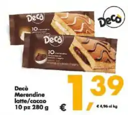 Deco Supermercati Decò Merendine latte/cacao offerta