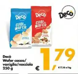 Deco Supermercati Decò Wafer cacao/ vaniglia/nocciola offerta