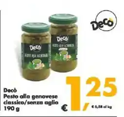 Deco Supermercati Decò Pesto alla genovese classico/senza aglio offerta