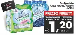 Deco Supermercati San Benedetto Acqua naturale/frizzante offerta