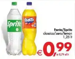 Deco Supermercati Fanta/Sprite classica/zero/lemon offerta