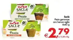 Deco Supermercati Saclà Pesto genovese con/senza aglio offerta