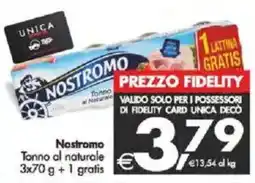 Deco Supermercati Nostromo Tonno al naturale offerta