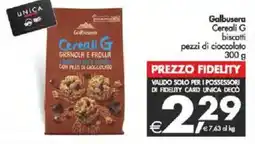 Deco Supermercati Galbusera Cereali G biscotti pezzi di cioccolato offerta