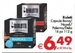 Deco Supermercati Bialetti Capsule Roma/ Napoli/ Palermo/Deka 16 pz offerta