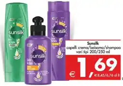 Deco Supermercati Sunsilk capelli crema/balsamo/shampoo vari tipi offerta