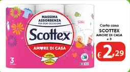 Bernava Carta casa SCOTTEX AMORE DI CASA x3 offerta