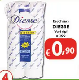 Bernava Bicchieri DIESSE Vari tipi x 100 offerta