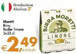 Deco Supermercati Moretti Birra Radler limone offerta