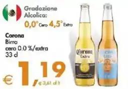 Deco Supermercati Corona Birra cero 0.0 %/extra offerta