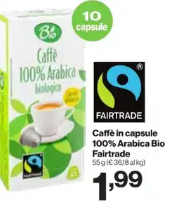 In'S Mercato Caffè in capsule 100% Arabica Bio Fairtrade offerta