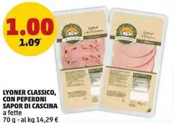 PENNY Lyoner classico, con peperoni SAPOR DI CASCINA a fette offerta