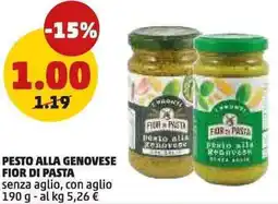 PENNY Pesto alla genovese FIOR DI PASTA senza aglio, con aglio offerta