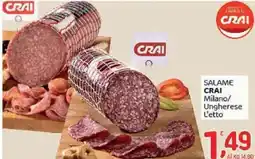 Crai Salame CRAI milano/ ungherese l'etto offerta