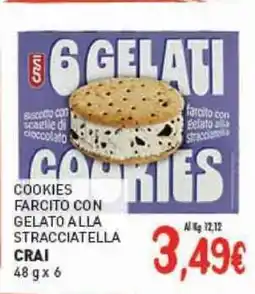 Crai Cookies farcito con gelato alla stracciatella CRAI offerta