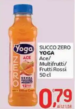 Crai SUCCO ZERO Yoga Ace/ Multifrutti/ Frutti Rossi offerta