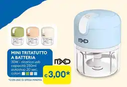 MD Discount MXD Mini tritatutto a batteria offerta