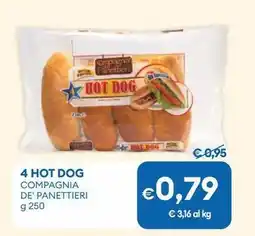 MD Discount 4 hot dog COMPAGNIA DE' PANETTIERI offerta
