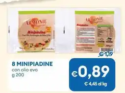 MD Discount 8 MINIPIADINE con olio evo offerta