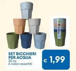 MD Discount Set bicchieri per acqua 30 cc offerta