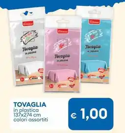 MD Discount TOVAGLIA in plastica 137x274 cm colori assortiti offerta