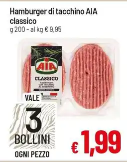 Famila Hamburger di tacchino AIA classico offerta