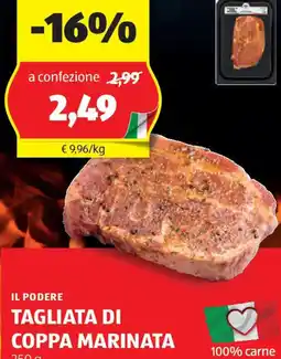 ALDI Il podere tagliata di coppa marinata offerta