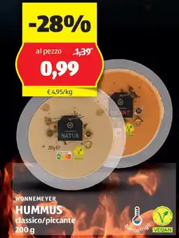 ALDI Wonnemeyer hummus offerta