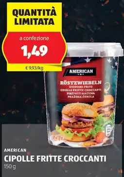 ALDI American cipolle fritte croccanti offerta