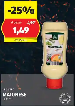 ALDI Le gusto maionese offerta