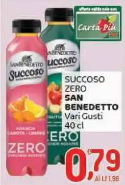 Crai Succoso zero SAN BENEDETTO vari gusti offerta