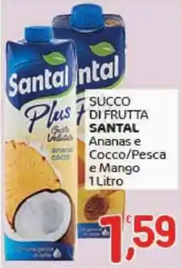 Crai Succo di frutta SANTAL ananas e cocco/pesca e mango offerta