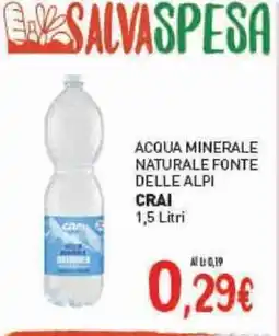 Crai Acqua minerale naturale fonte delle alpi CRAI offerta