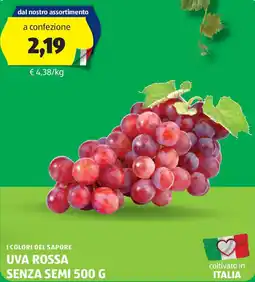 ALDI I colori del sapore uva rossa senza semi offerta