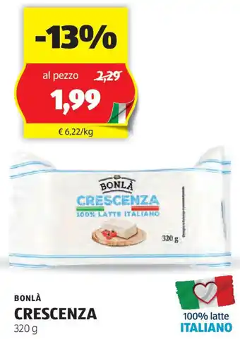 ALDI Bonlà crescenza offerta