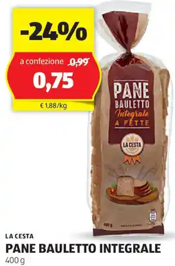 ALDI La cesta pane bauletto integrale offerta