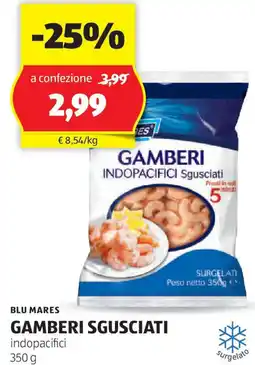 ALDI Blu mares gamberi sgusciati offerta