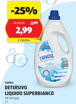 ALDI Tandil detersivo liquido superbianco offerta