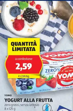 ALDI Yomo yogurt alla frutta offerta
