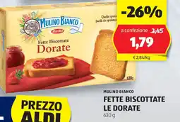 ALDI Mulino bianco fette biscottate le dorate offerta