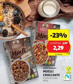 ALDI Happy harvest muesli croccante offerta