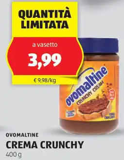 ALDI Ovomaltine crema crunchy offerta
