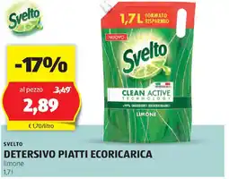 ALDI Svelto detersivo piatti ecoricarica offerta