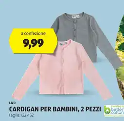 ALDI L&d cardigan per bambini, 2 pezzi offerta