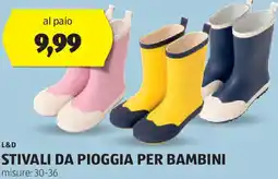 ALDI L&d stivali da pioggia per bambini offerta