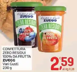 Crai Confettura zero residui 100% da frutta ZUEGG vari gusti offerta
